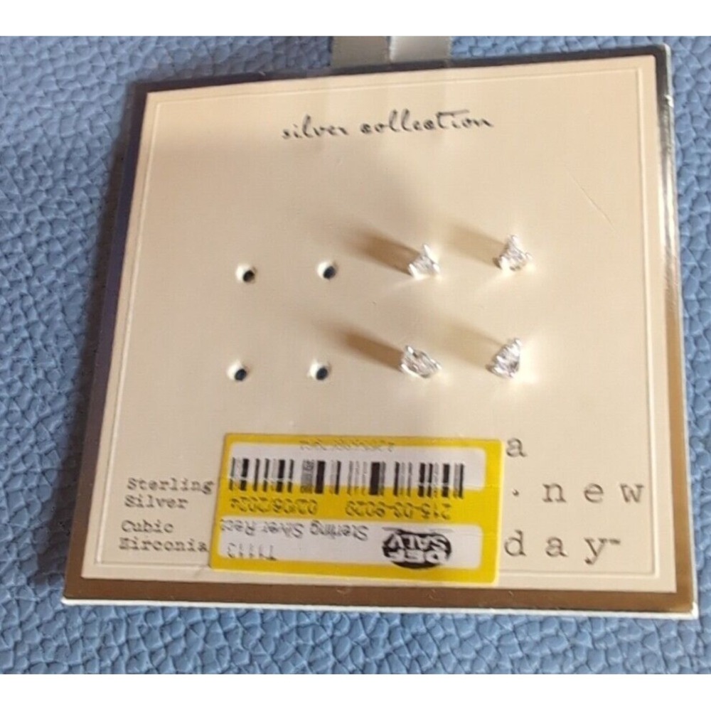 A New Day Earrings Nickel Free 2 Pair NEW sterling silver